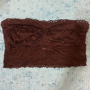 Altard State Black Lacy Bandeau Top. Size L.